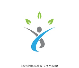 Human character logo sign illustration vector design