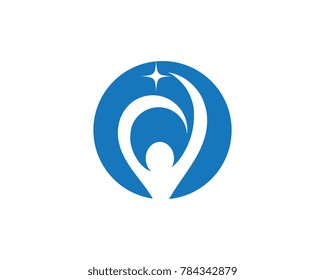 Human character logo sign illustration vector design