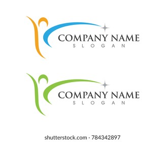 Human character logo sign illustration vector design