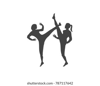 Human character logo sign illustration vector design