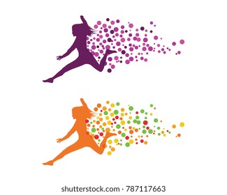 Human character logo sign illustration vector design