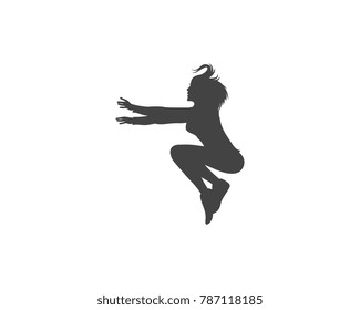 Human character logo sign illustration vector design