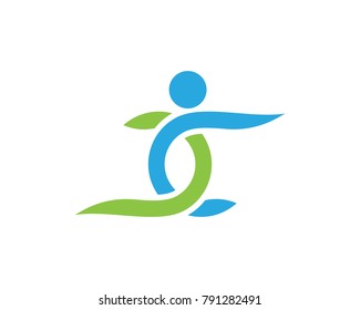 Human character logo sign illustration vector design