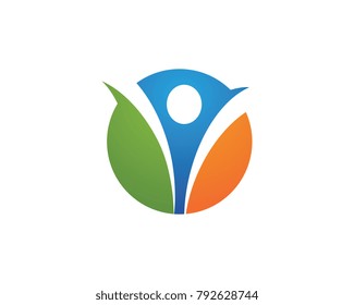 Human character logo sign illustration vector design