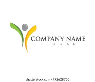 Human character logo sign illustration vector design