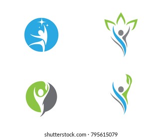 Human character logo sign illustration vector design
