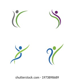 Human character logo sign illustrations. vector design