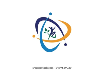 Human character logo sign Pro Vector
