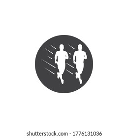 Human character logo sign . Running gesture  illustration vector design