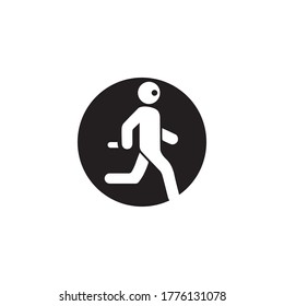 Human character logo sign . Running gesture  illustration vector design