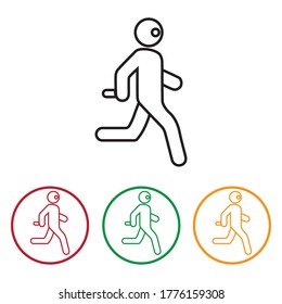 Human character logo sign . Running gesture  illustration vector design