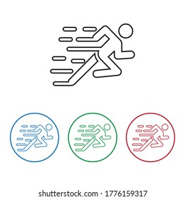 Human character logo sign . Running gesture  illustration vector design