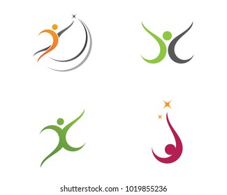 Human character logo sign,Health care logo