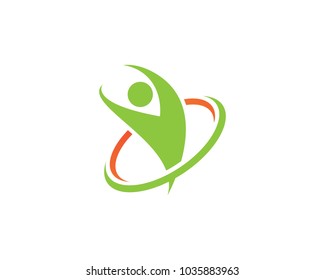 Human character logo sign,Health care logo