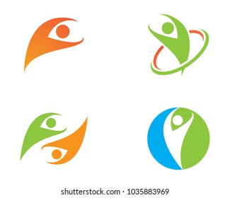 Human character logo sign,Health care logo