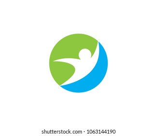 Human character logo sign,Health care logo