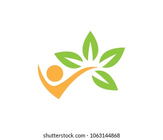 Human character logo sign,Health care logo