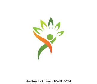 Human character logo sign,Health care logo