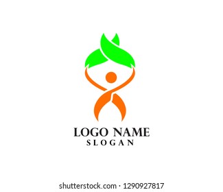 Human character logo sign,Health care logo
