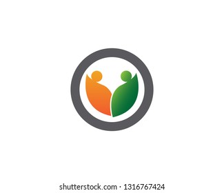 Human character logo sign,Health care logo. Nature logo sign. Green life logo sign