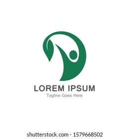 Human character logo simple illustration vector design