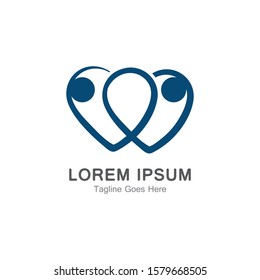 Human character logo simple illustration vector design