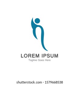 Human character logo simple illustration vector design