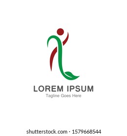 Human character logo simple illustration vector design