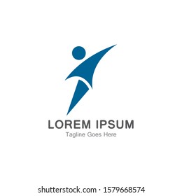 Human character logo simple illustration vector design