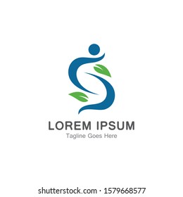Human character logo simple illustration vector design