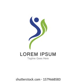 Human character logo simple illustration vector design