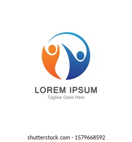 Human character logo simple illustration vector design
