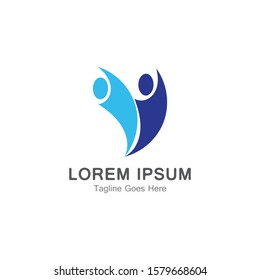 Human character logo simple illustration vector design