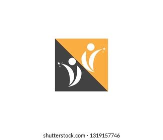 Human character logo template