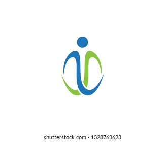Human character logo template