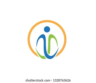 Human character logo template