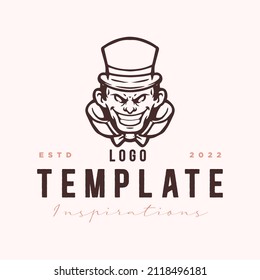 human character logo template vector.
