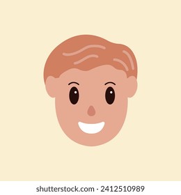 human character logo with various expressions, simple modern concept
