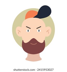 human character logo with various expressions, simple modern concept