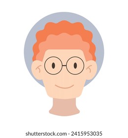 human character logo with various expressions, simple modern concept