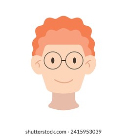 human character logo with various expressions, simple modern concept