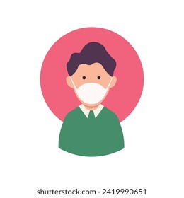 human character logo with various expressions, simple modern concept