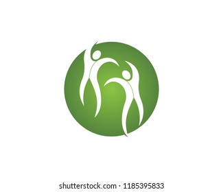 Human character logo vector template