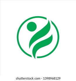 Human character logo vector template