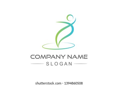 human character outline logo concept