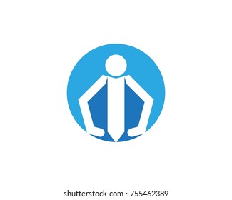 Human character people logo design template