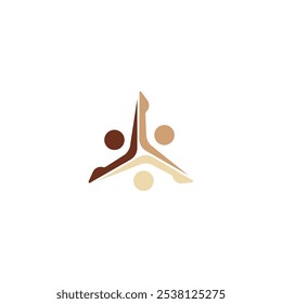  Diseño de logotipo de Vector premium de carácter humano