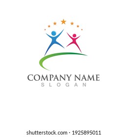 Human characters, logo sign illustration vector design