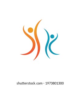 Human characters, logo sign illustration vector design