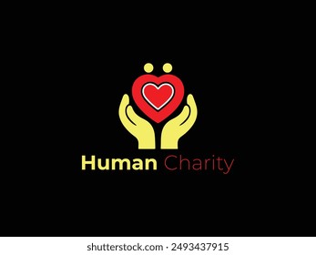 Human charity logo template design